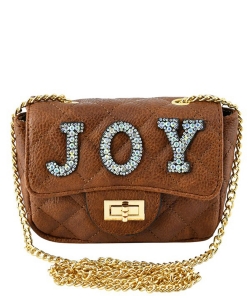 Quilted JOY Crossbody Bag AD729QS BROWN